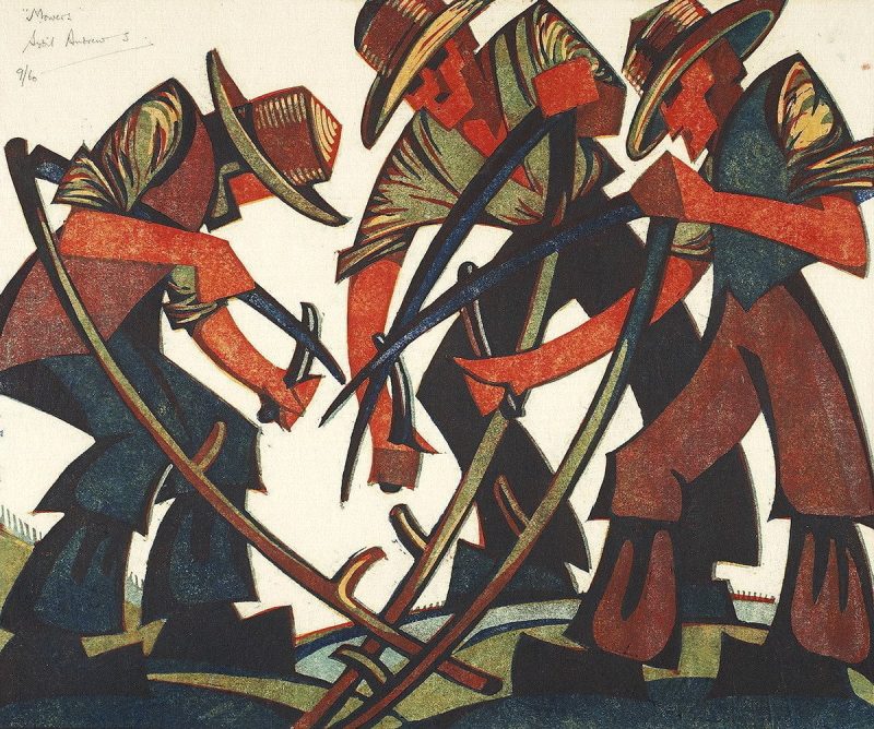 The Mowers by Sybil Andrews