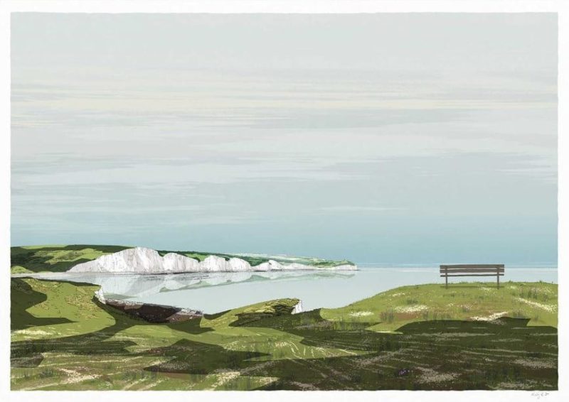 Seven Sisters, Chalk cliffs Landscape by Alej ez
