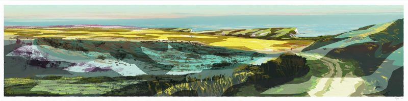 South Downs in Early Spring from Seaford to Cuckmere Haven Panorama By Alej ez