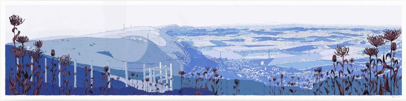 Devils Dyke Winter Blue Panorama By Alej ez
