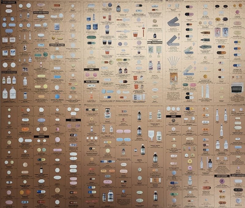 Original Pharmacy Panel by Damien Hirst Bronze/Gold