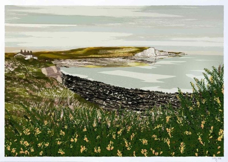 Cuckmere cottages, Gorse & Chalk Cliffs By Alej ez