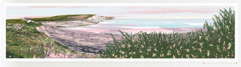 Seven Sisters, Cuckmere cottages, South Downs Crimson by Alej ez