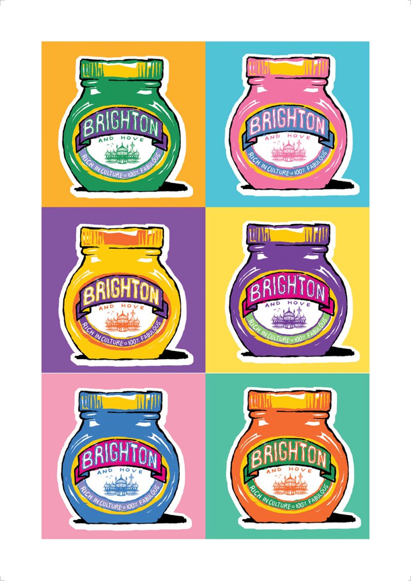 Multi Marmite Colour blocks by J David Bennett
