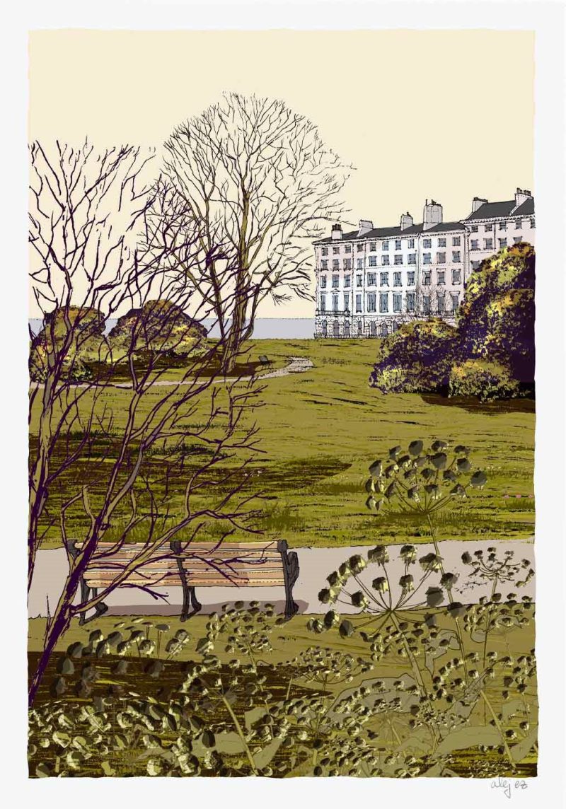 Adelaide Crescent Gardens and the sea Sussex By Alej ez