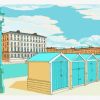 Beach Huts Brighton & Hove Sky Blue By Alej ez