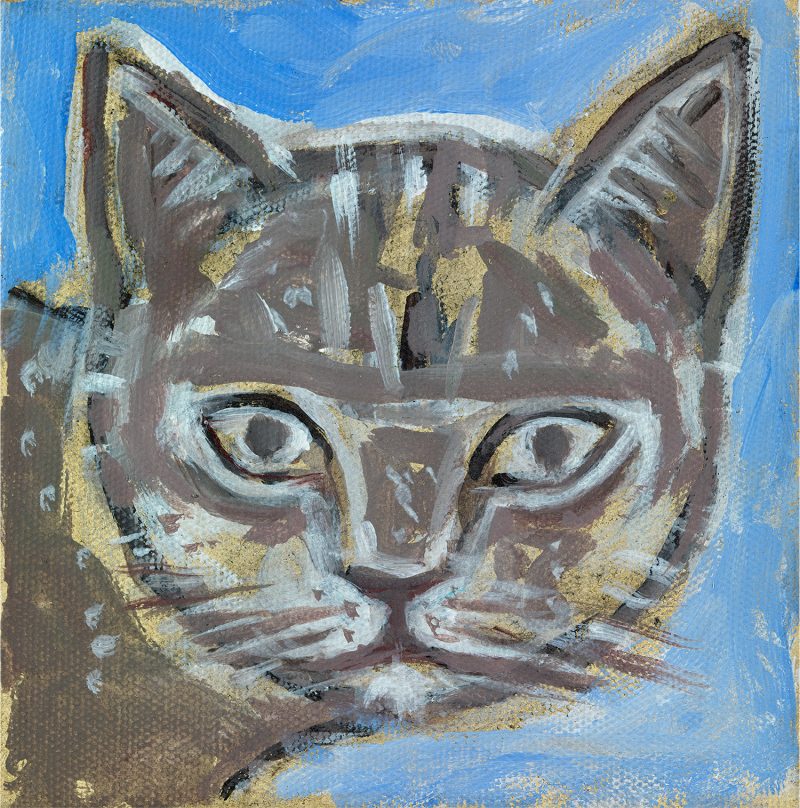 a painting of a cat